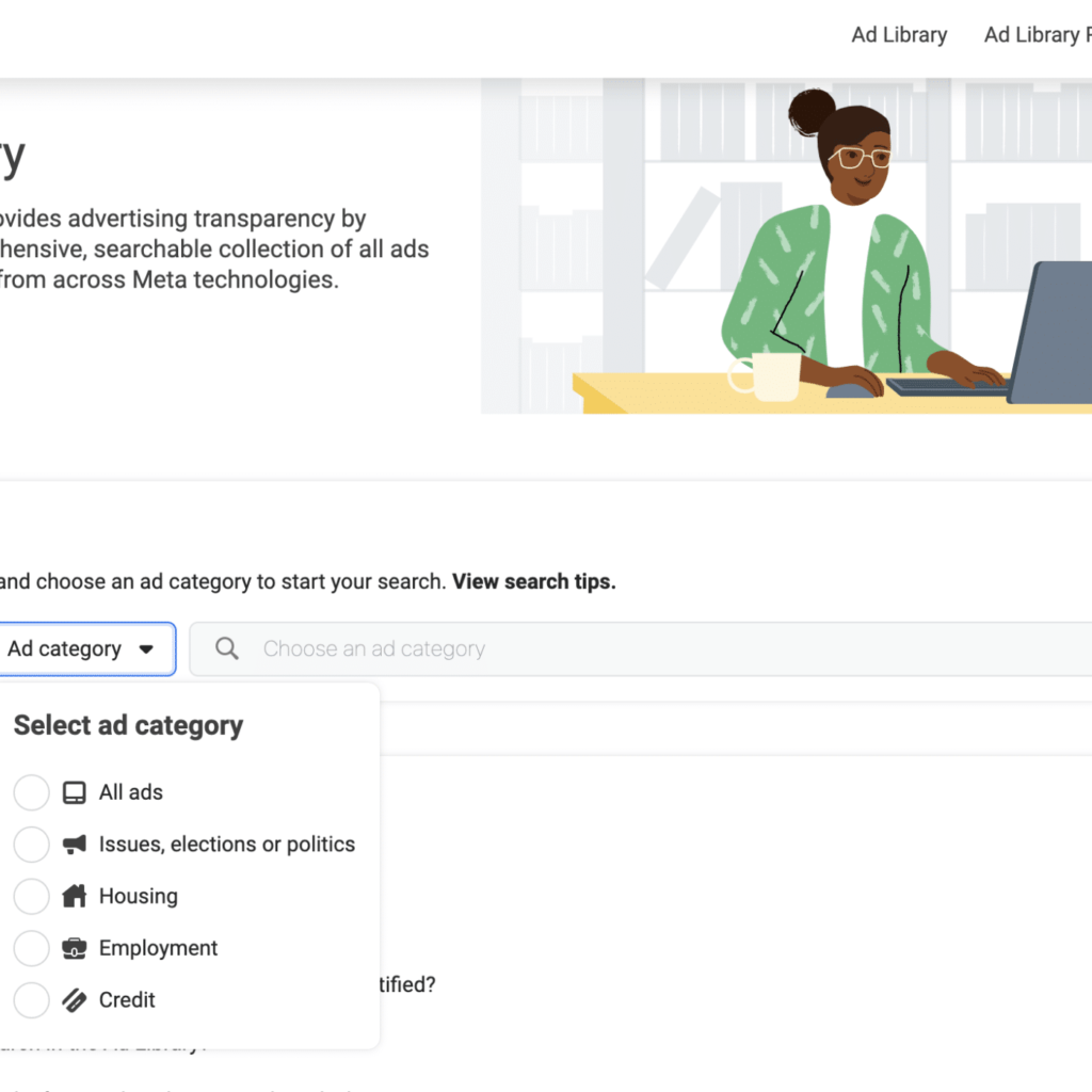 Facebook ad library